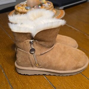UGG Tan Winter Boots with Cream Fur